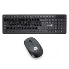 Wireless Mouse And Keyboard Kit With Greek QWERTY Layout Black M&K