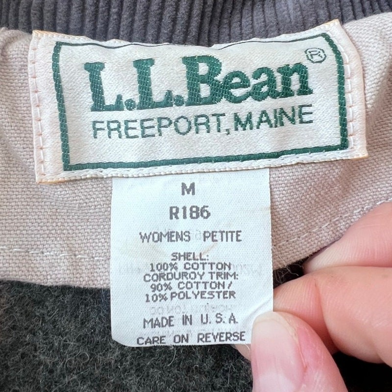 Vintage 80s LL Bean wool lined trench coat size PM image 3