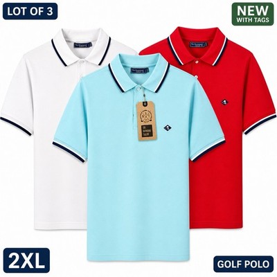 NWT Sir Raymond Tailor Polo Shirt 3 Pack Men s 2XL Golf Casual