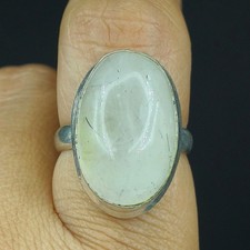 Natural Rutile Quartz Gemstone Handmade 925 Sterling Silver Ring Size-8 US