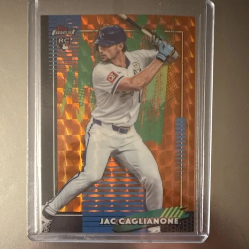 2025 Topps Finest Jac Caglianone RC Kansas City Royals /25 Orange geometric