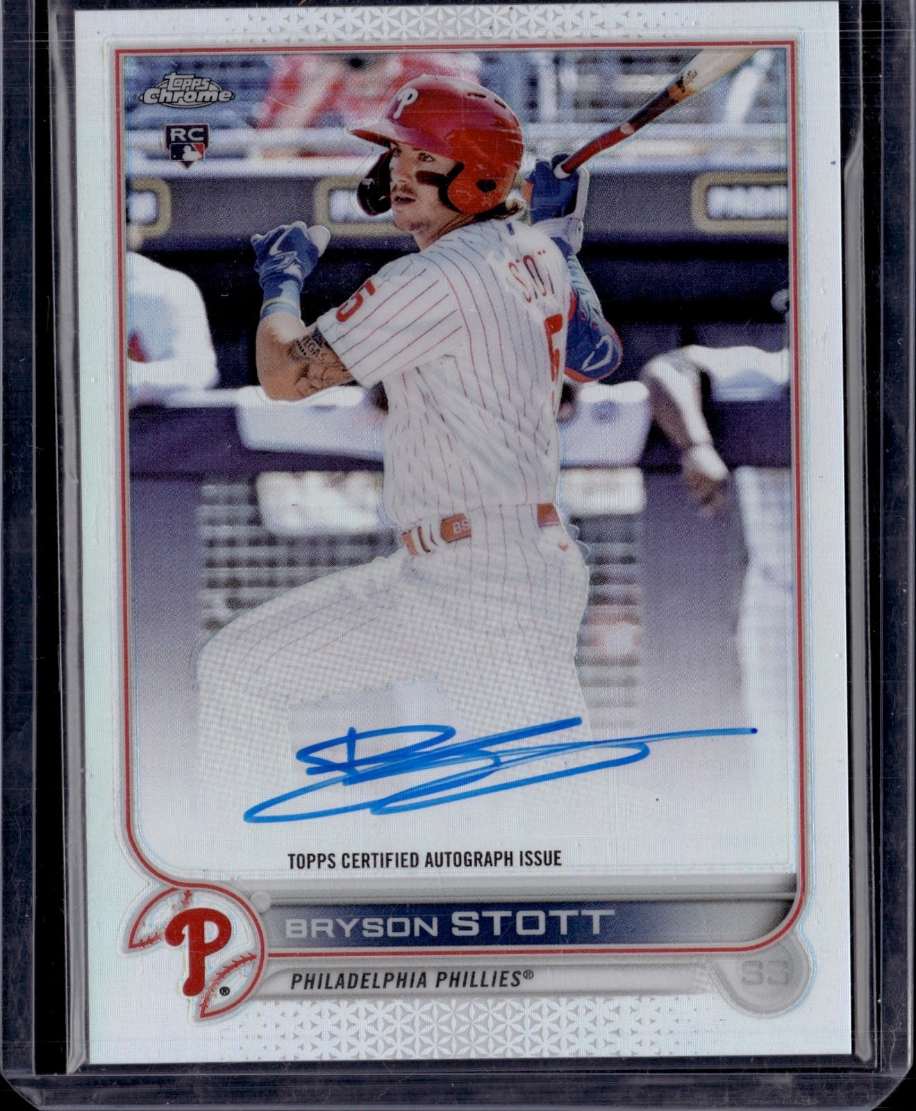 2022 Topps Chrome Bryson Stott Refractor Rookie Auto 141/499