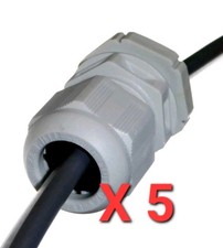 5 X Wiska Waterproof 20mm Cable Gland For 2.5 - 4mm Twin and Earth T&E Cables.