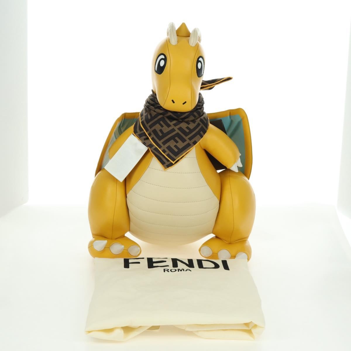FENDI FENDI x FRGMT x POKÉMON Dragonite Stuffed Leather Yellow