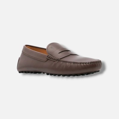 with box Tods Mens Brown Gommino Driving Loafers Shoe Size 11 G1N