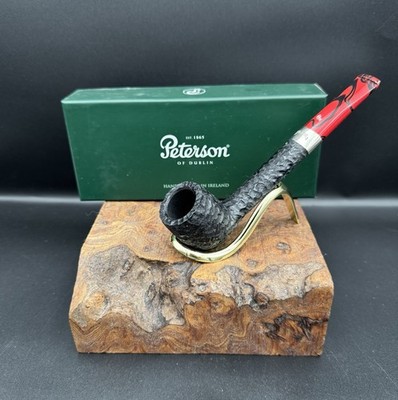 Peterson Dracula Rusticated 264 Fishtail - 2025 Bent Billard Pfeife *Neu*