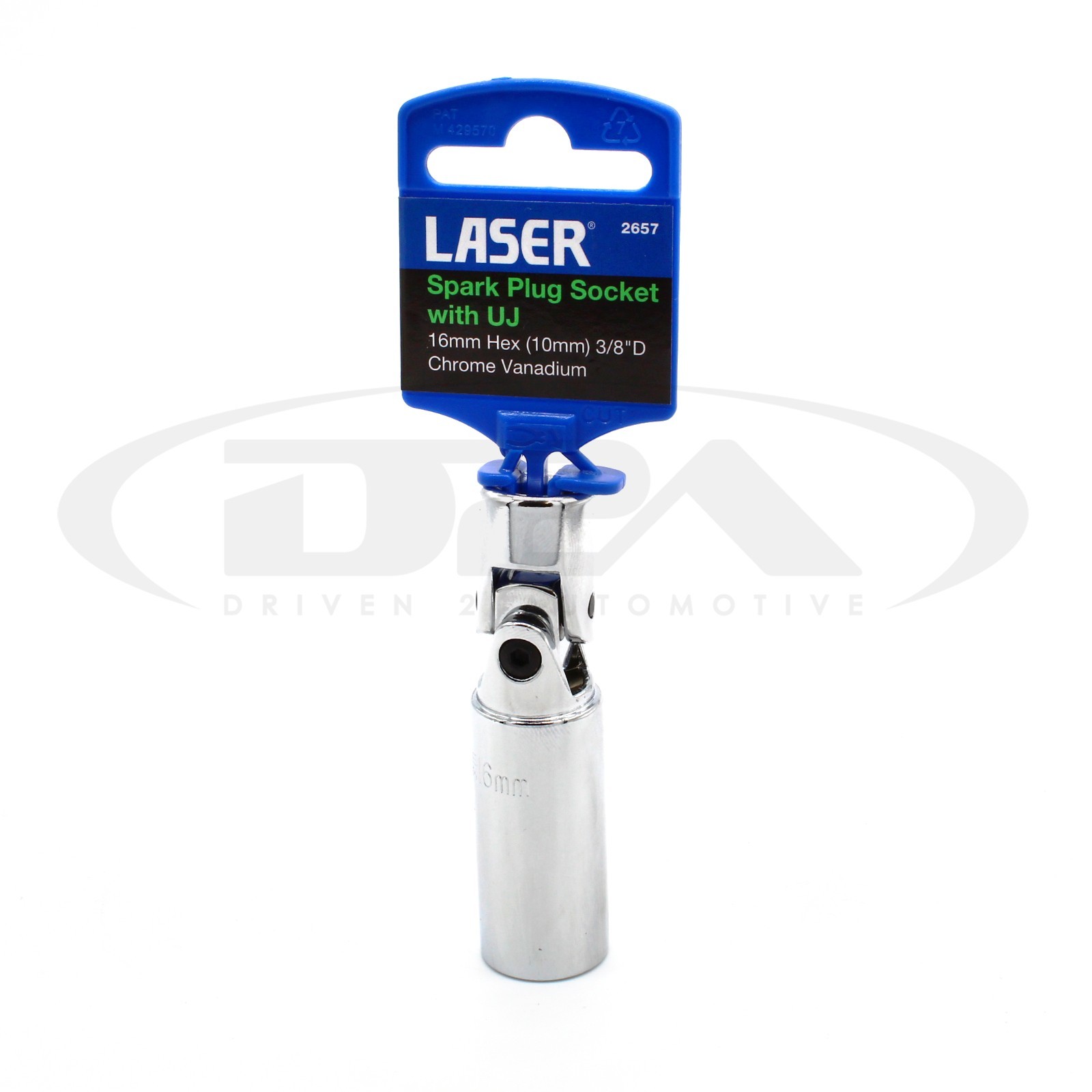 Laser Tools 16mm Hex 3/8′ Drive Universal Joint Spark Plug Socket 2657