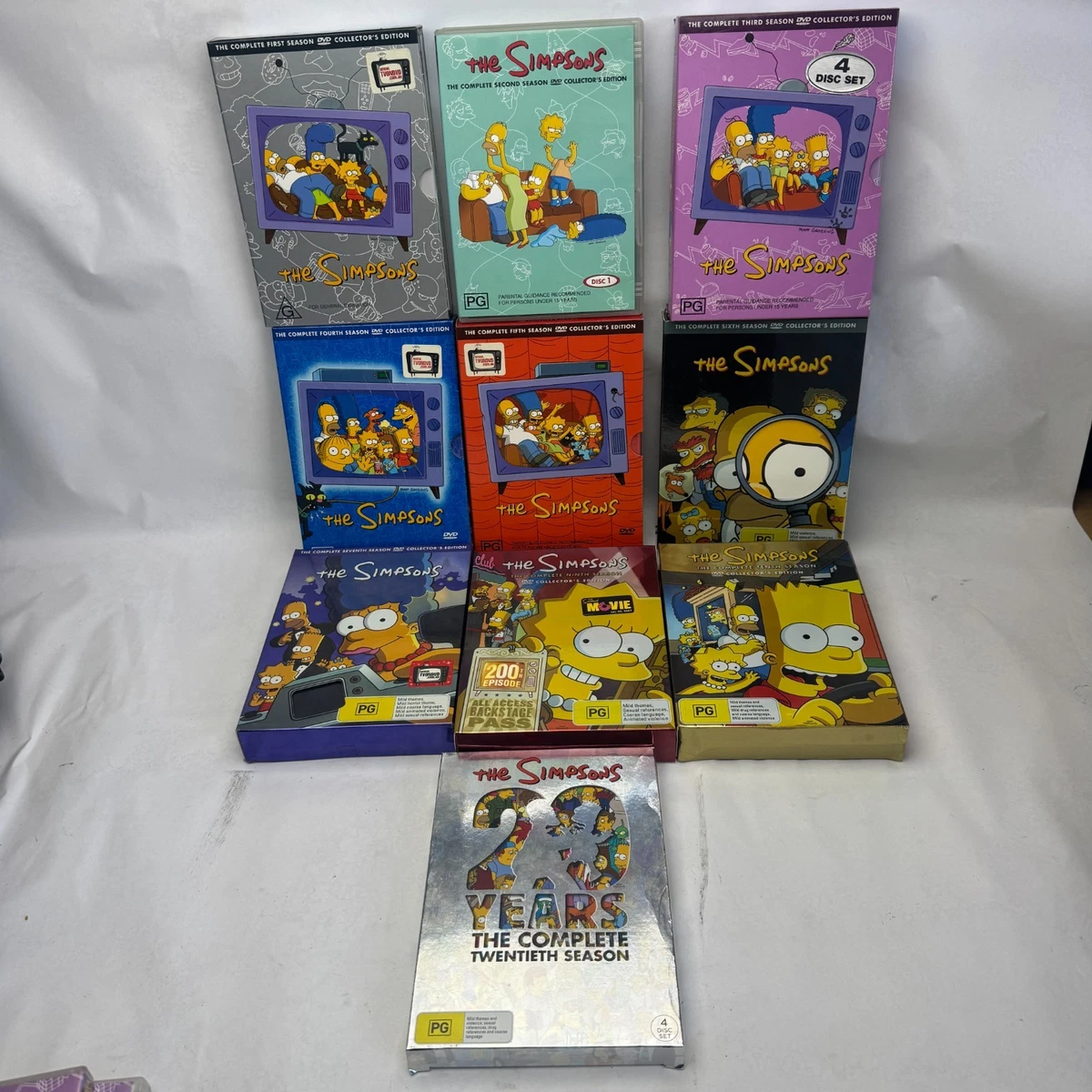 The Simpsons Seasons 1-7, 9-10, 20  1 2 3 4 5 6 7 9 10 20 Region 4 Free potage
