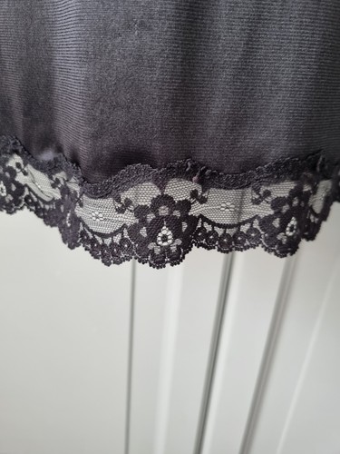 LADIES VTG ST MICHAEL BLACK NYLON/POLYAMIDE FULL SLIP SIZE 16 - Bild 12 von 12