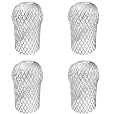 Sankoly 4 Pack Downspouts Gutter Guard Aluminum Filter Strainer Expandable Gu...