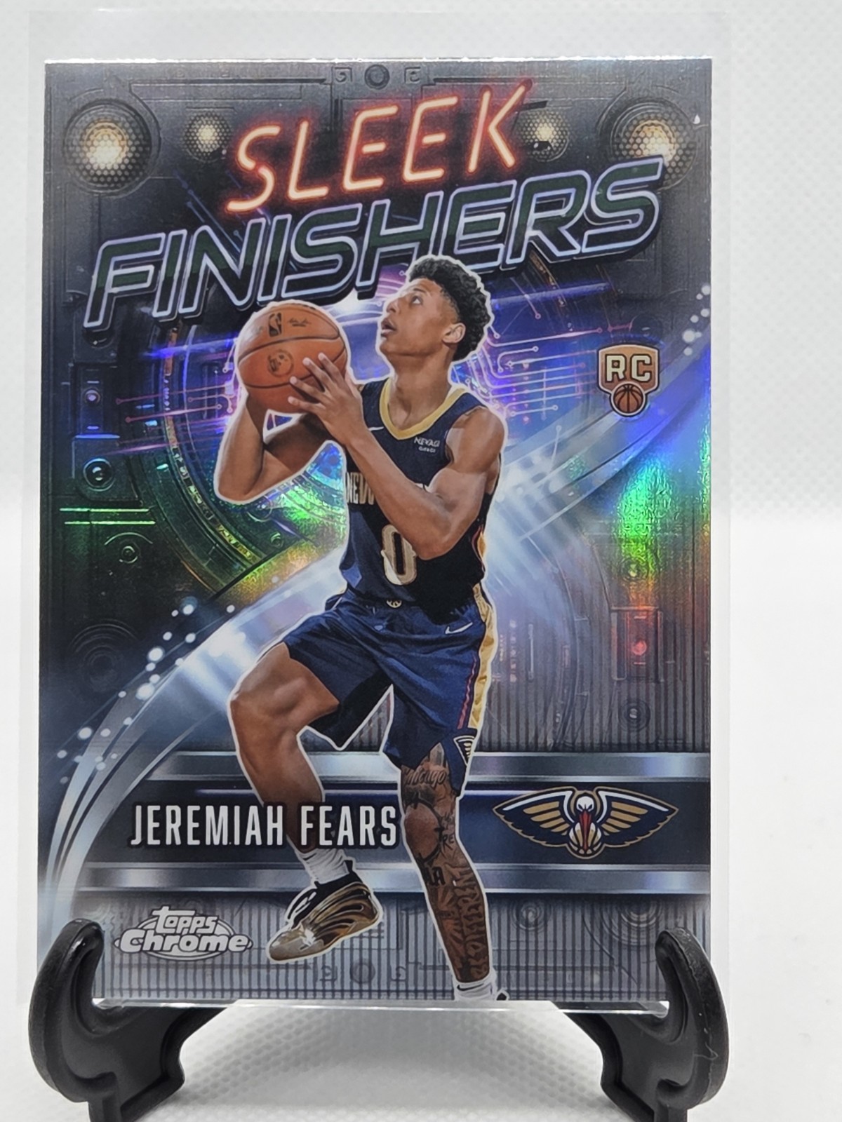 Jeremiah Fears 2025-26 Topps Chrome RC Sleek Finishers Refractor SF-27