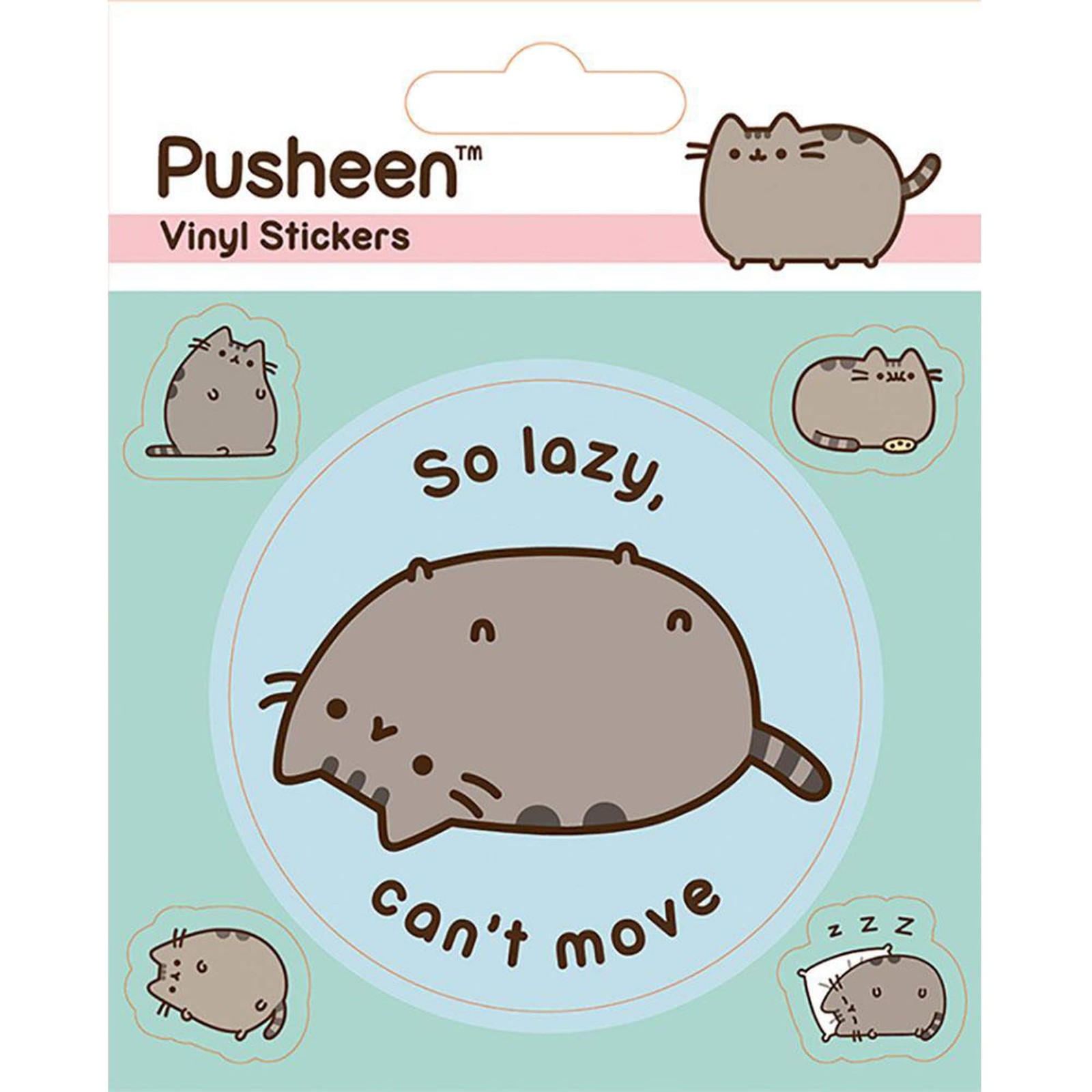 Pusheen PS7376 Vinyl-Aufkleber, Mehrfarbig, 10 x 12.5 cm