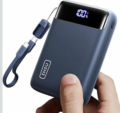 INIU 20000mAh 22.5W Fast Charge Power Bank 3-Port USB-C/USB-A Cable Blue