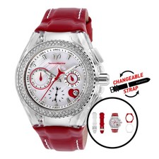 Technomarine Cruise Valentine Chrono Crystal MOP Dial Ladies Watch 117001 AG