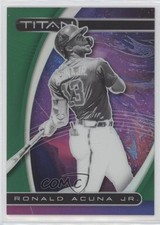 2021 Panini Chronicles Titan Green Prizm 36/75 Ronald Acuna Jr #2 o7m