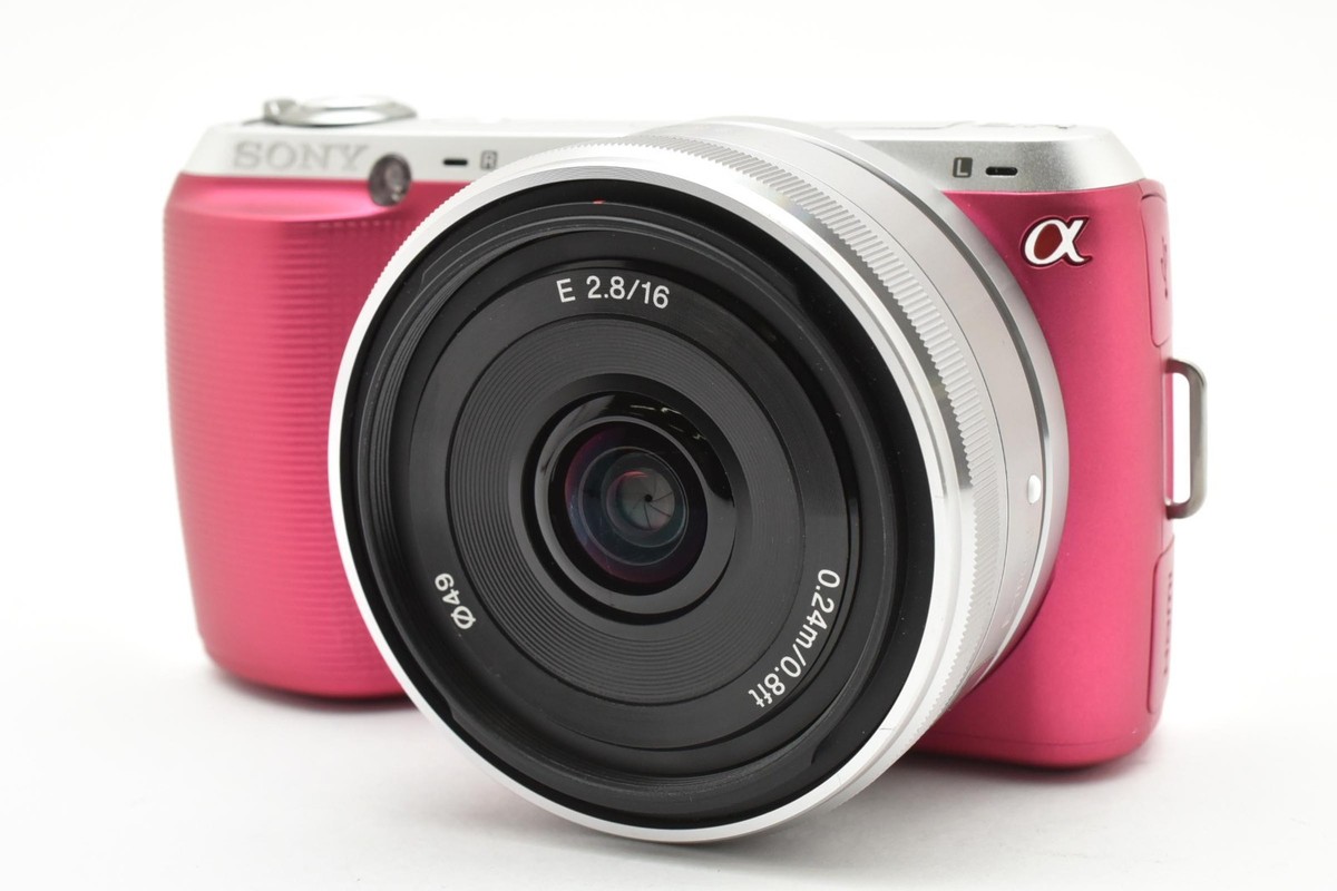 Sony Alpha NEX-C3 16.2MP Digital Camera Pink w/SONY E SEL16F28