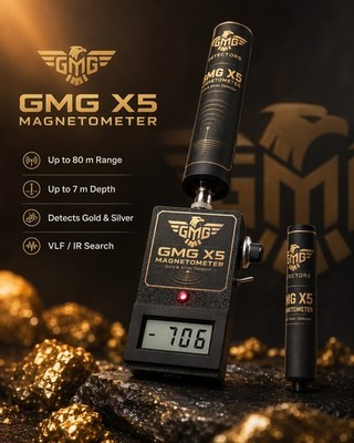 GMG X5 Magnetometer Gold & Silver Detector Long Range VLF IR Schatzsuchgerät