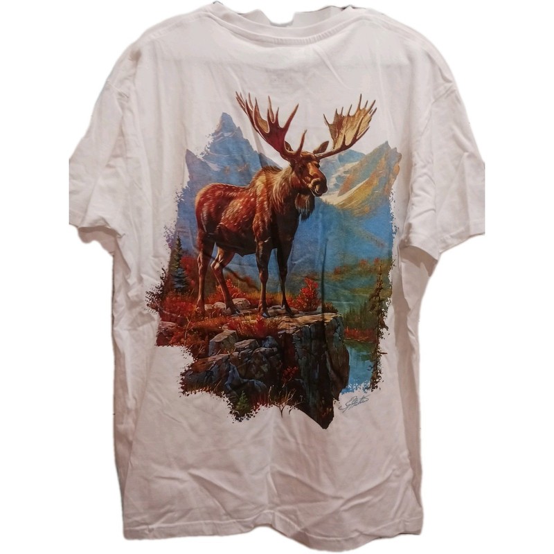 Sunwise Style T Shirt  Cotton .size Large .color White .decorated.Rn#170614