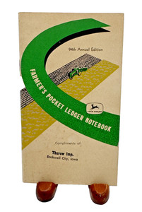 Vintage John Deere Farmer’s Pocket Ledger Notebook Thurrow Imp Iowa Farm Ad