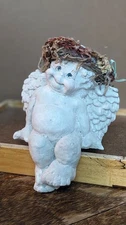 DREAMSICLES SEATED CHERUB ANGEL... SIGNED KRISTIN 93 Shelf Sitter 5" toes to top