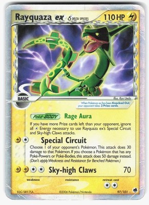 Rayquaza ex (Delta Species) Holo Ultra Rare EX Dragon Frontiers 97/101 HP