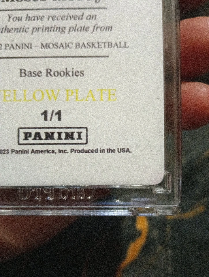 2021-22 Panini Mosaic Moses Moody Yellow Printing Plate 1/1 Card #211 - Image 4 of 4