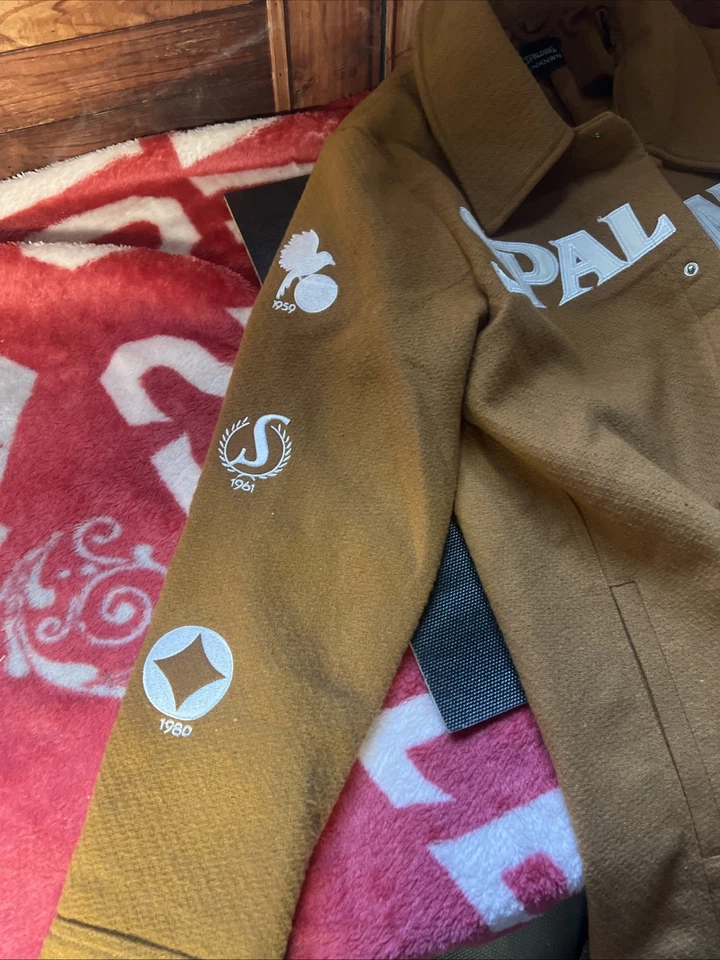 Spalding x UNKNWN Heritage Coaches Logo Snap Jacket Mens Size Large MSRP $350 - Image 3 of 4