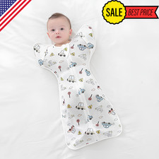 Newborn Cotton Mesh Swaddle Sleep Sack, Anti-Startle Summer Baby Sleeping Bag