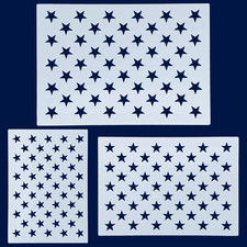 Jumbo American Flag 50 Star Stencil Template, 24.5'' X 17.5'', 3 Sizes Large Pla