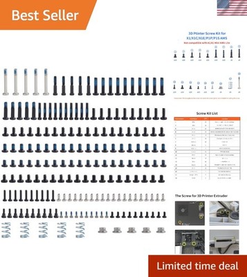 3D Printer Accessories Screws Assortment Kit for X1/X1C/X1E/P1P/P1S/AMS: Ensu...