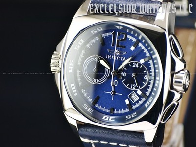 Rare New Invicta 40mm Men's Prestige Japan Chronograph Quartz Blue Dial SS Watch