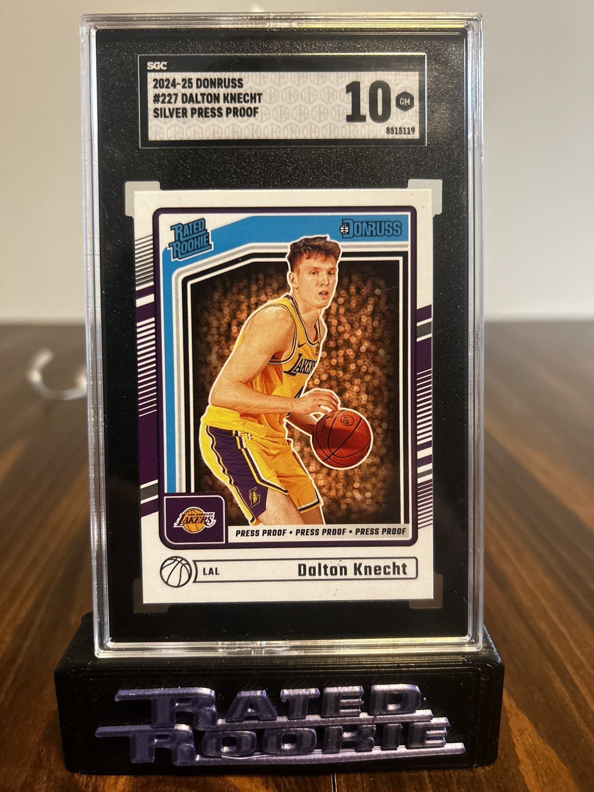 2024 PANINI DONRUSS PRESS PROOF SILVER #227 DALTON KNECHT RC SGC 10