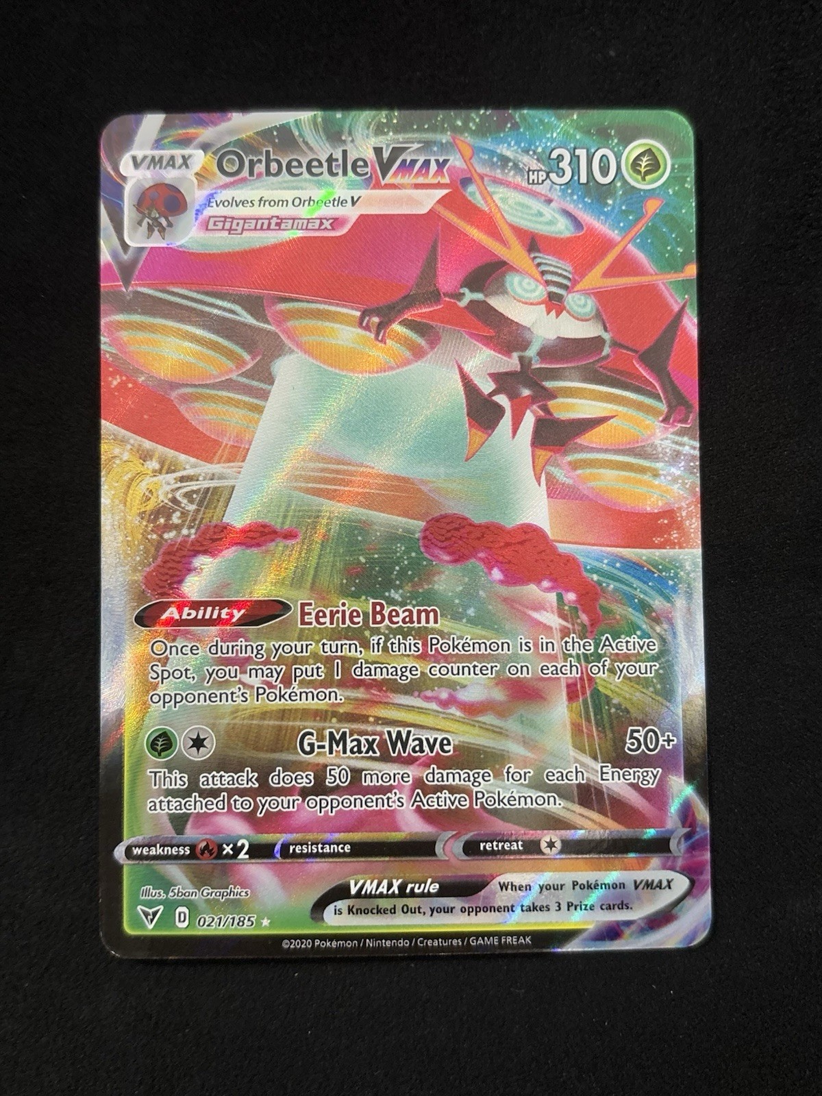 Orbeetle VMAX 021/185 Swsh04: Vivid Voltage Holo Pokemon TCG - LP