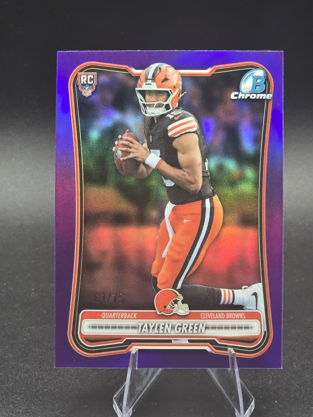 2026 Bowman Football Taylen Green Chrome Purple /75 Browns