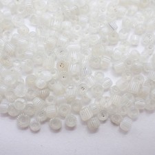 1 oz/ 30 g scarce gooseberry type striped tribal Venetian glass seed trade beads