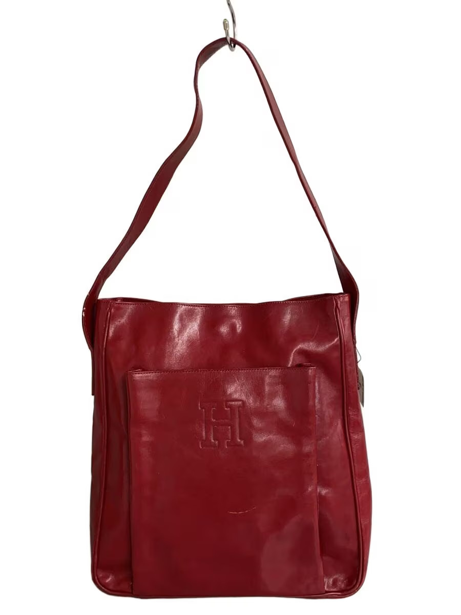 HIROFU Leather Bag, Red, Plain