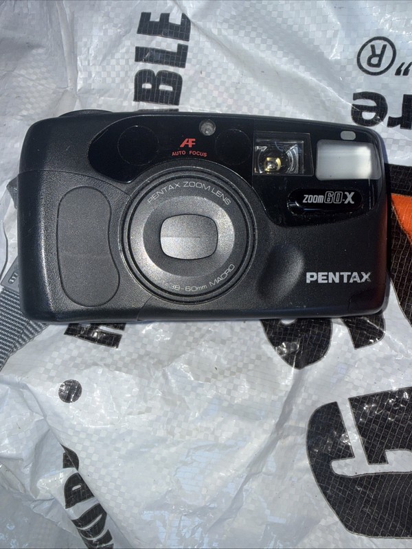 Pentax Zoom 60X Point and Shoot 35mm Film Camera, Made in Japan -UNTESTED