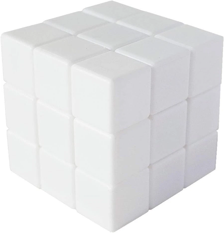 3x3 White Blank Magic Cube Puzzle DIY Kid Adult Educational Toy - Image 3 of 4
