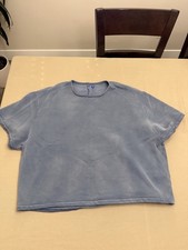 Balenciaga Yeezy Gap Fleece Yoke Tee Men's Medium Bluestone