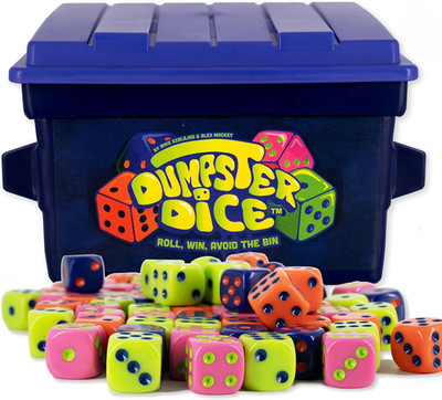 Dumpster Dice Fast-Paced Family Dice Game | Fun 4-Player Board and Dice Game wit
