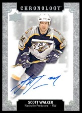 2018-19 Upper Deck Chronology Franchise History Autos Scott Walker Auto