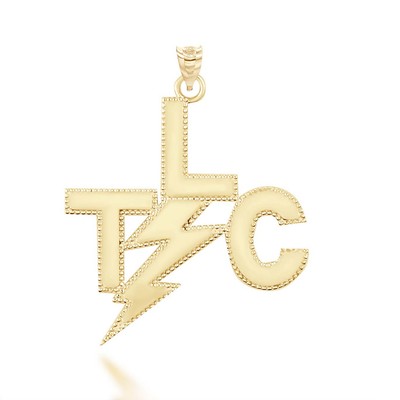 Solid Gold TLC Thunder Bolt Tender Loving Care Beaded Lightning Elvis Style