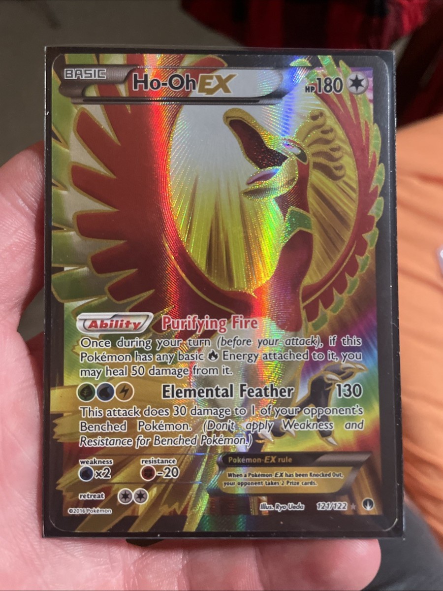 Pokmon TCG Ho-Oh EX Full Art Ultra Holo Rare Card 121/122 XY Breakpoint 2016 Pokmon TCG Ho-Oh EX Full Art Ultra Holo Rare Card 121/122 XY Breakpoint 2016