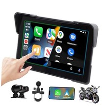Wireless Motorcycle Carplay and Android Auto, IP67 Waterproof Smart 7"