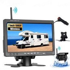 Digital Wireless Backup Camera BSD AI Detection 7 Inch DVR Monitor 12V 24V Truck