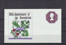SA12c Great Britain 1978 25th Anniv Coronation Queen Elizabeth II souvenir leaf