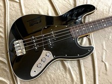 Fender Japan Aerodyne Jazz Bass AJB-66 Black 2006 MIJ PJ Pickup w/ Soft Case