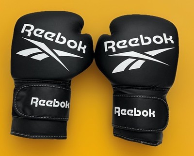 Reebok Boxing Gloves Padded Adult 12oz Black. Punch Sparring MMA Training OSFA