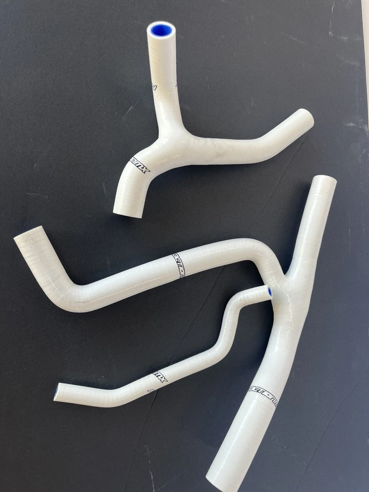 Kit Manguera Radiador Faction MX Y Kawasaki KX 450f Silicona 2009 2010 2011 Blanco Foto 3 de 4