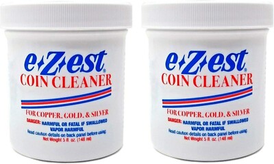 X2 EZ est Ezest Easy Coin Cleaner 5 oz for Gold Silver Jewelry and Copper Coins